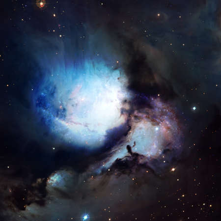 Starry deep outer space. Nebula and galaxy.の写真素材