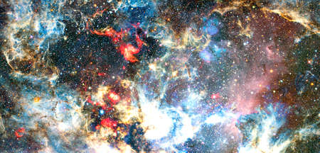 Starry deep outer space. Nebula and galaxy.の写真素材