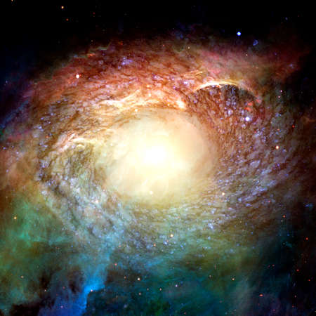 Galaxy cluster in space.の写真素材