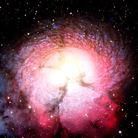 Starry deep outer space. Nebula and galaxy.の写真素材