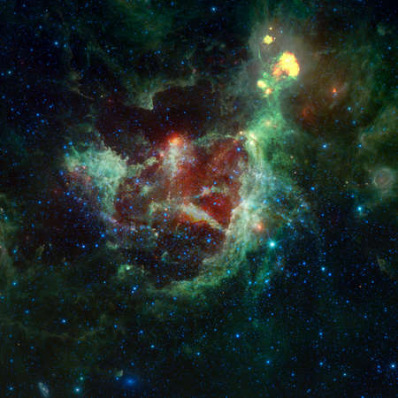 Starry deep outer space. Nebula and galaxy.の写真素材