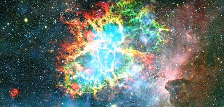 Nebula and stars in deep space.の写真素材