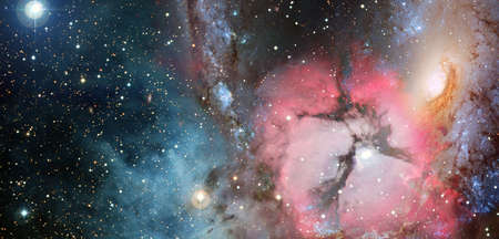 Starry deep outer space. Nebula and galaxy.の写真素材