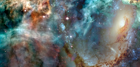 Endless universe. Science fiction spaceの写真素材