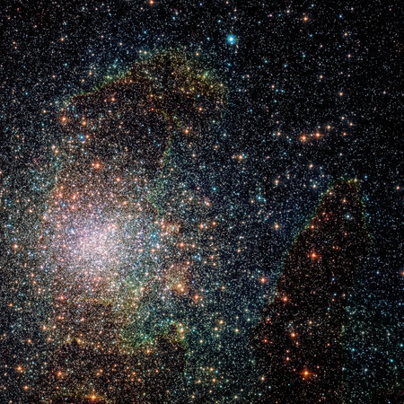 Nebula and stars in deep space.の写真素材