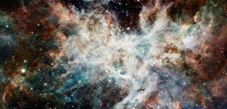 Nebula and stars in deep space.の写真素材