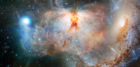 Nebula and stars in deep space.の写真素材