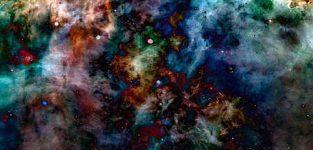 Spiral nebula and light ray in deep space.の写真素材