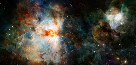 Nebula and galaxy. Deep space.の写真素材