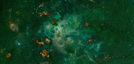 Nebula and galaxy. Deep space.の写真素材