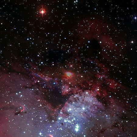 Nebula and galaxy. Deep space.の写真素材