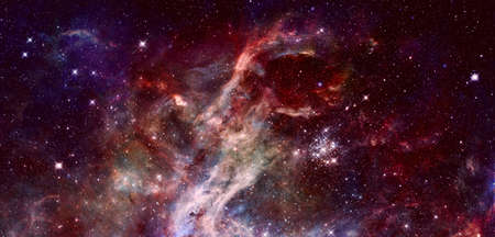 Nebula and galaxy. Deep space.の写真素材