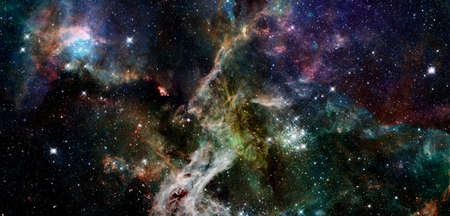 Nebula and stars in deep space.の写真素材