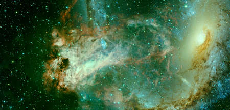 Nebula and galaxy. Deep space.の写真素材