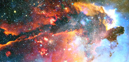 Nebula and galaxy. Deep space.の写真素材