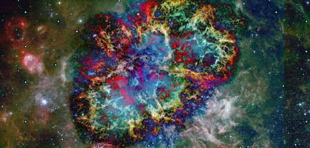 Cosmic art. Beauty of deep space. Science fiction wallpaper. Billions of galaxies in the universe.の写真素材