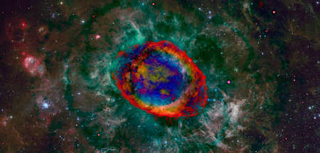 Science fiction abstract wallpaper. Billions of galaxies in the universe.の写真素材