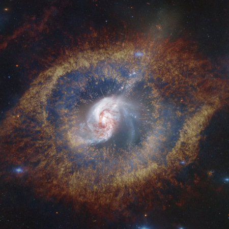 Spiral galaxy. Deep cosmos. Outer space.の写真素材