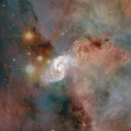 Science fiction abstract wallpaper. Billions of galaxies in the universe.の写真素材