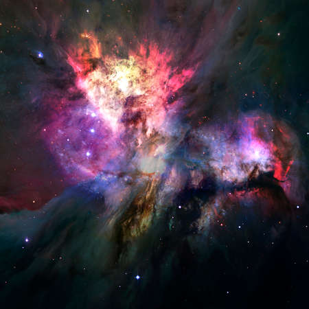Science fiction abstract wallpaper. Billions of galaxies in the universe.の写真素材