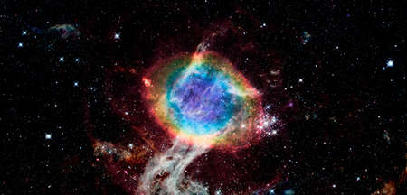 Cosmic art. Beauty of deep space. Science fiction wallpaper. Billions of galaxies in the universe.の写真素材