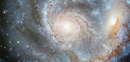 Spiral galaxy. Deep cosmos. Outer space.の写真素材