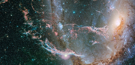 Spiral galaxy, Deep cosmos in Outer space.