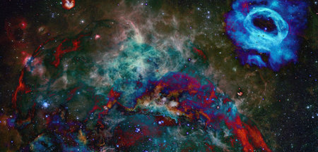 Deep space backgroundの写真素材