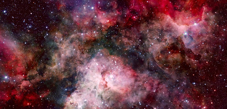 Nebula an interstellar cloud of star dust.の写真素材