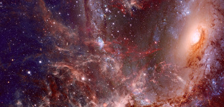Nebula and stars in deep space.の写真素材