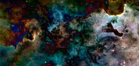 Science fiction abstract wallpaper. Billions of galaxies in the universe.