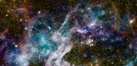 Nebula and stars in cosmos space.の写真素材