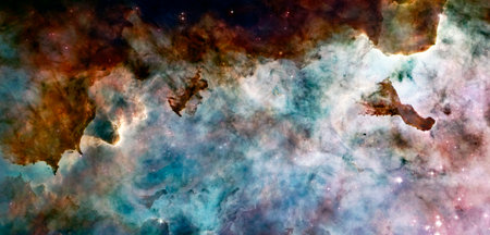Galaxy cluster in deep space.の写真素材