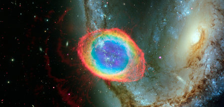 Deep space backgroundの写真素材