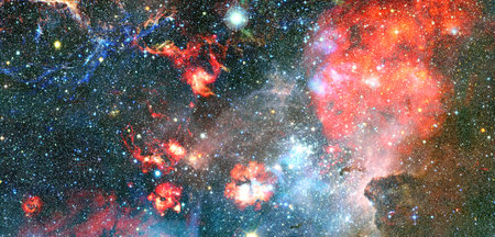 Galaxy cluster in deep space.の写真素材