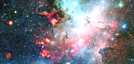 Nebula and stars in deep space.の写真素材