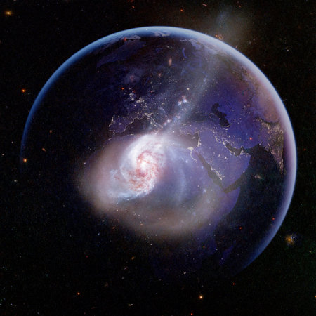 Nebula and stars in cosmos space.の写真素材