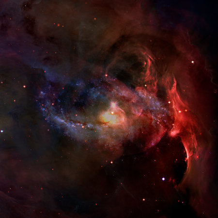 Spiral Galaxy in deep space.の写真素材