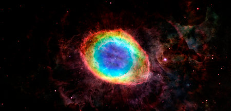 Starry deep outer space. Nebula and galaxy.の写真素材