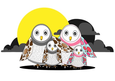 Owls のイラスト素材