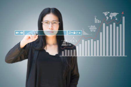 business woman , Businesswoman making presentationの写真素材