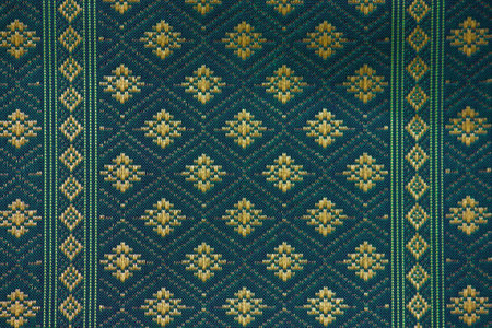 Thai style fabric pattern,Thai style fabric pattern background.の写真素材