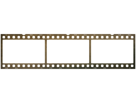 3x film strip Old Photoの写真素材