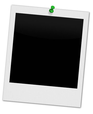 Polaroid film with Pin Greenの写真素材