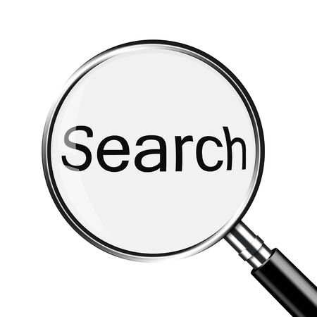 Realistic Vector Magnifying Glass, Searchの写真素材
