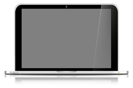 Laptop, Notebook, Silverの写真素材
