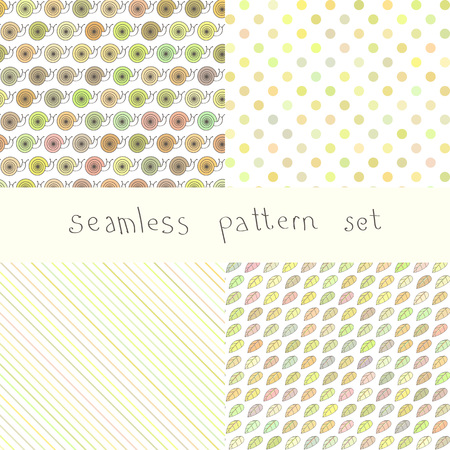 Set of nice child vector patternsのイラスト素材