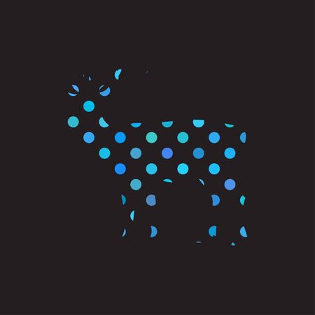 Deer Christmas holiday vector card for your designのイラスト素材