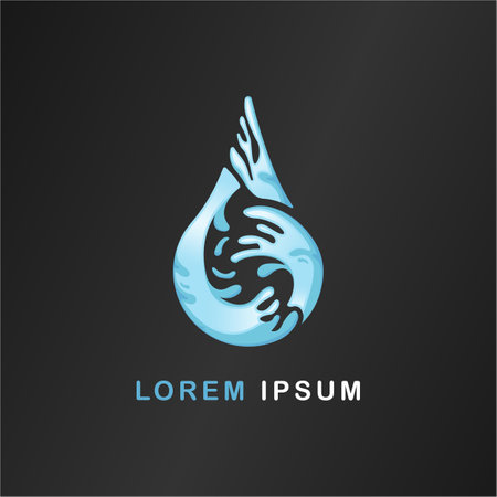 This is a water drop logo designのイラスト素材