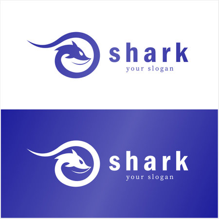 This is a shark logo designのイラスト素材